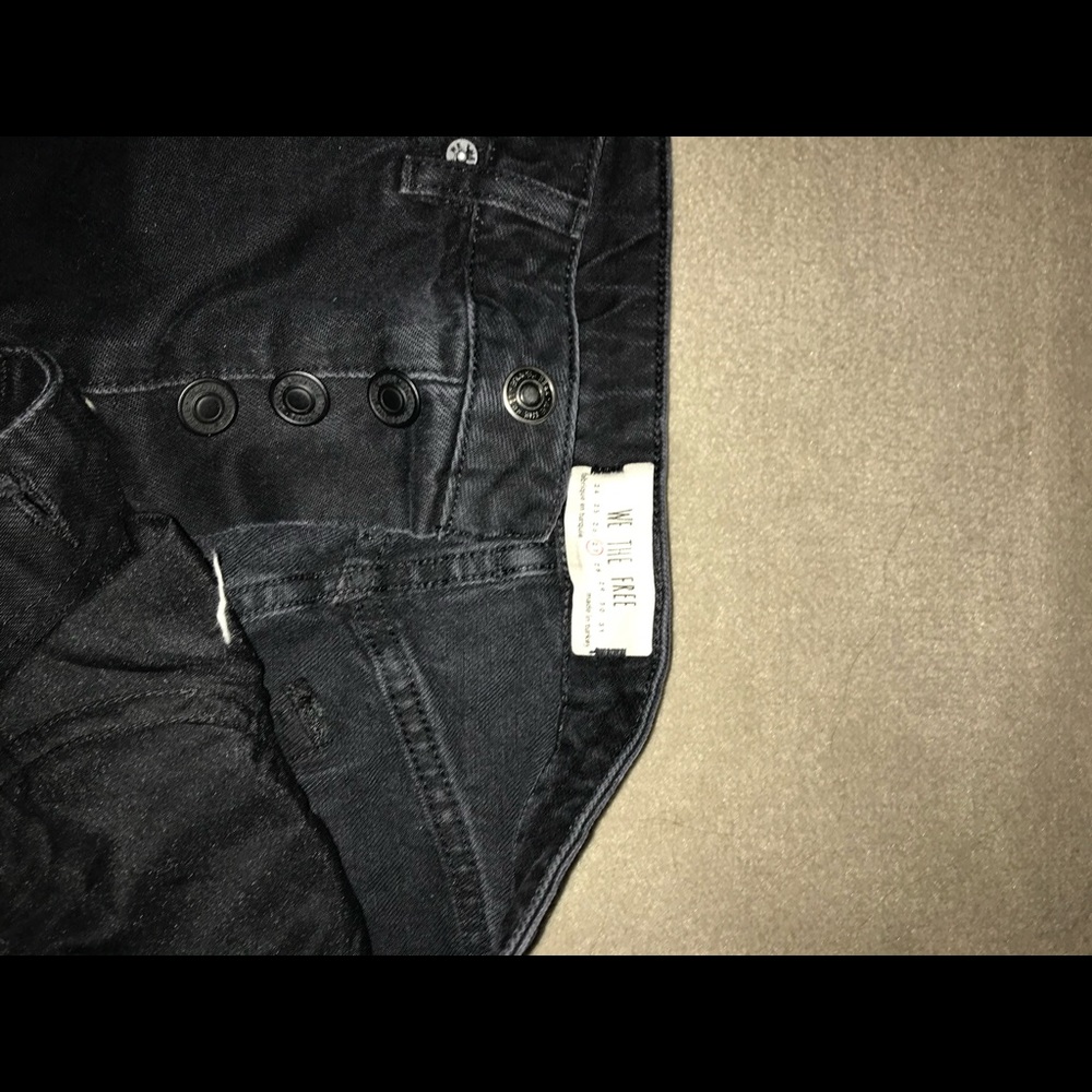 Free People Black Denim skirt